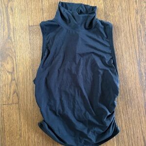 lululemon athletica Sleeveless Black Turtleneck Tank with Rouched sides